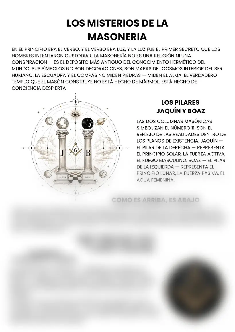 Página 29: Los misterios de la masonería
